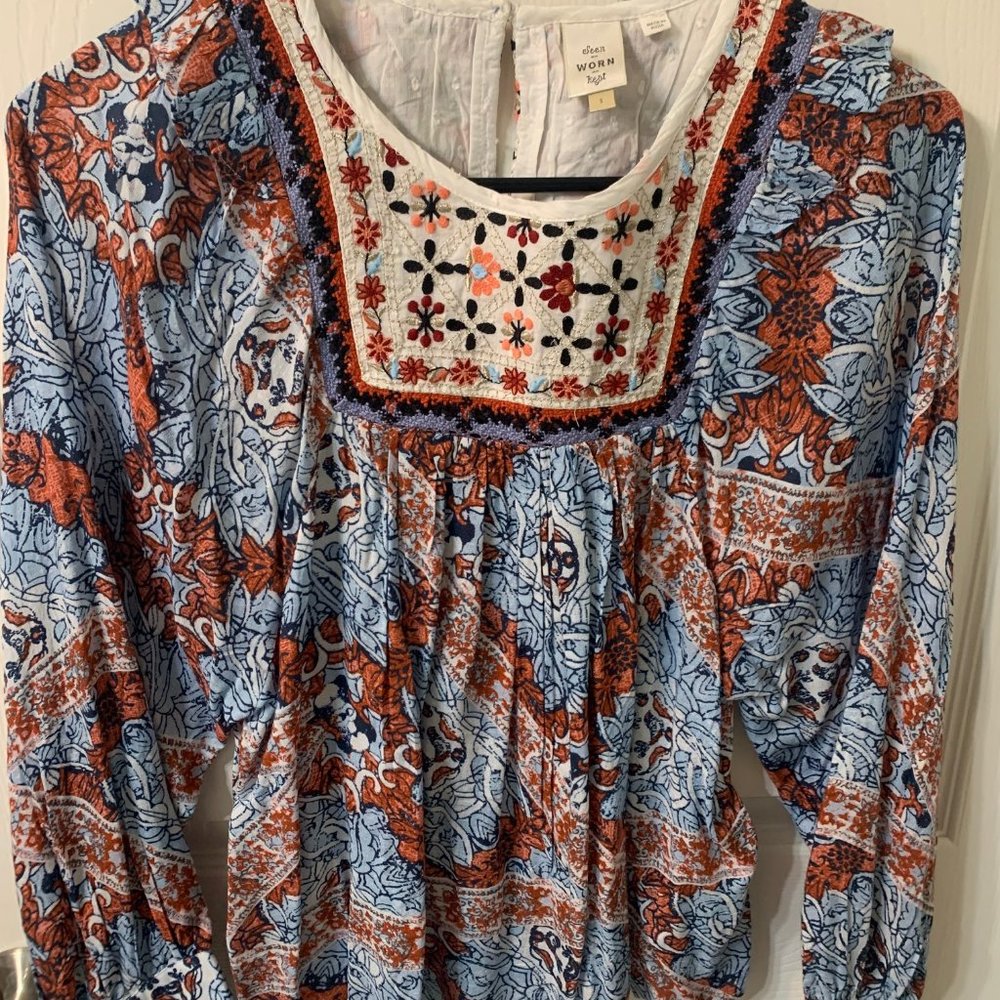 Embroidered blouse from Anthropologie